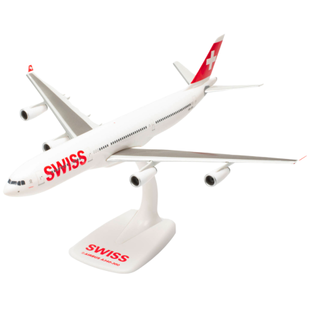 Herpa Snap-Fit Flugzeugmodell Swiss International Air Lines Airbus A340-300 (1:200)